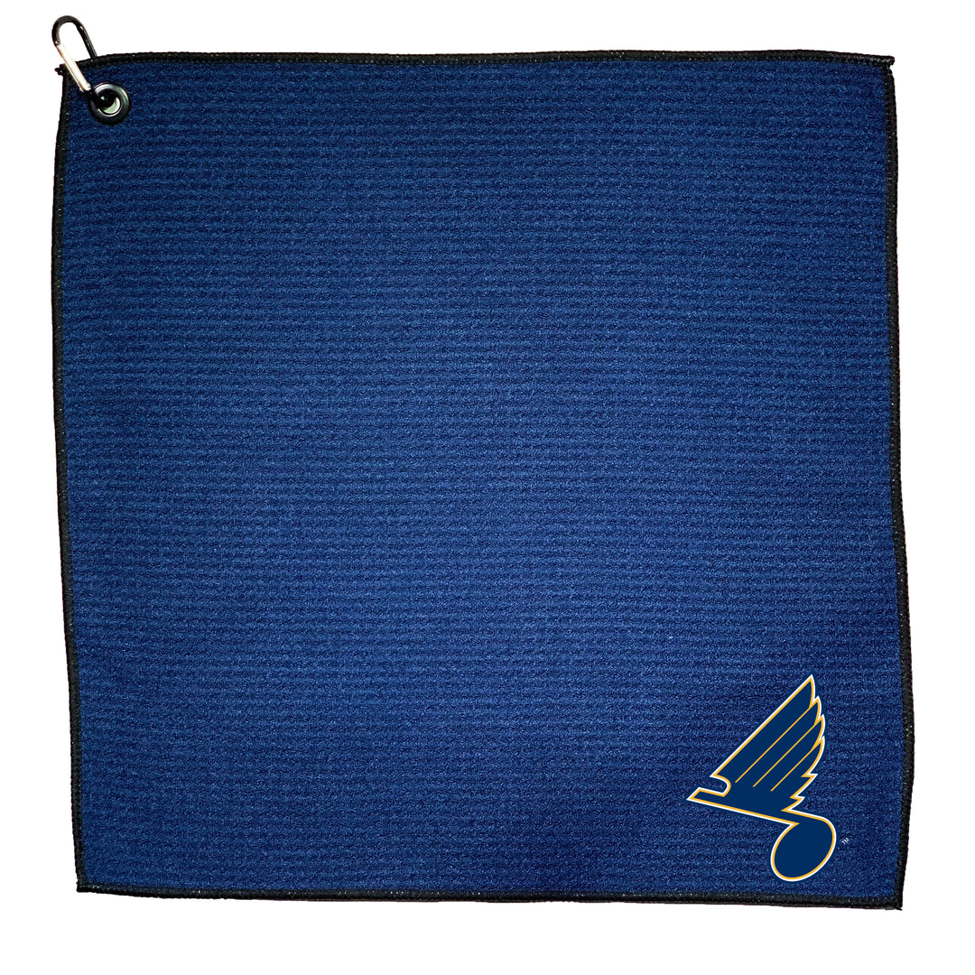 ST. LOUIS BLUES TEAM GOLF 15" X 15" MICRO FIBER TOWEL - NAVY Novelties GOLF TIME LLC