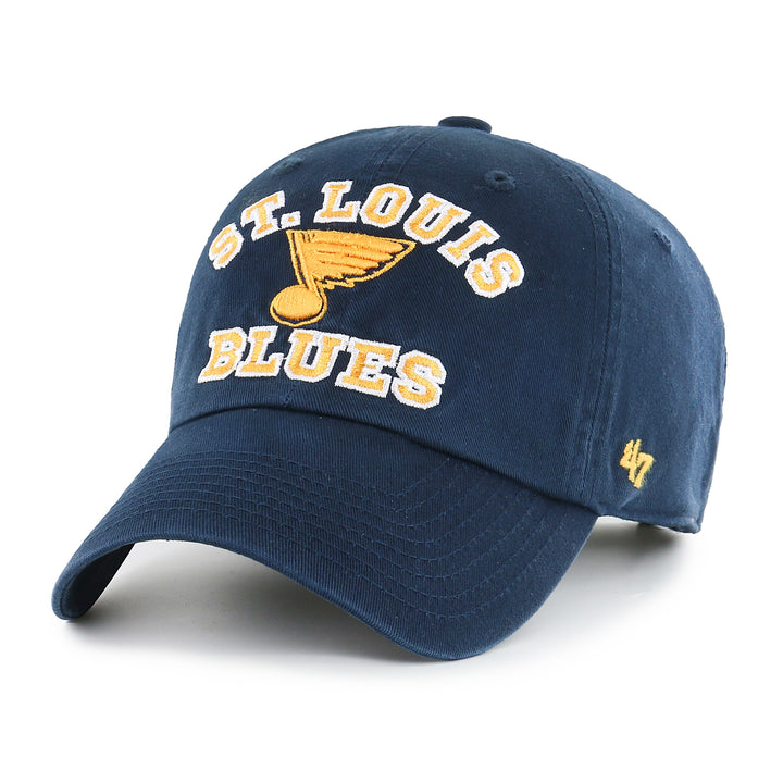 ST. LOUIS BLUES ’47 OWEN CLEAN UP ADJUSTABLE HAT- NAVY Adjustable Cap '47 Brand