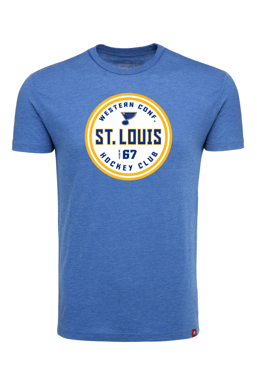 ST. LOUIS BLUES SPORTIQE HILLSBORROW COMFY TEE - BLUE