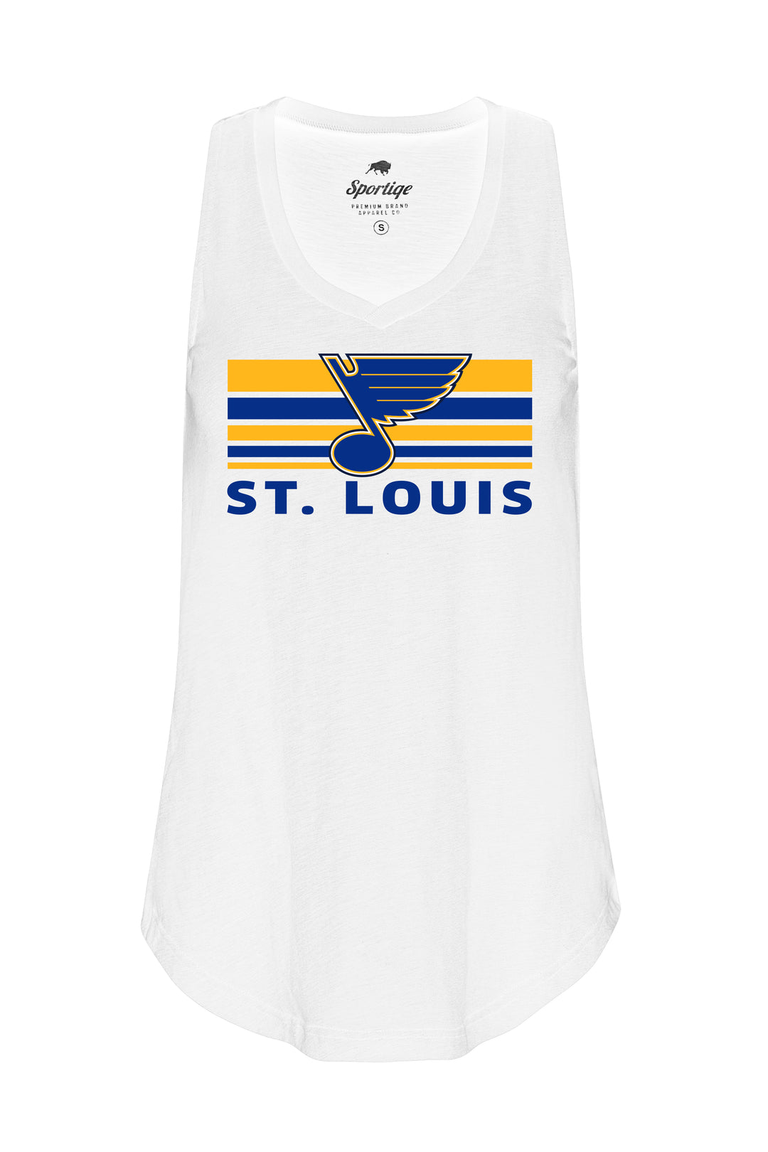 ST. LOUIS BLUES SPORTIQE LADIES LAGUNA TANK  - WHITE