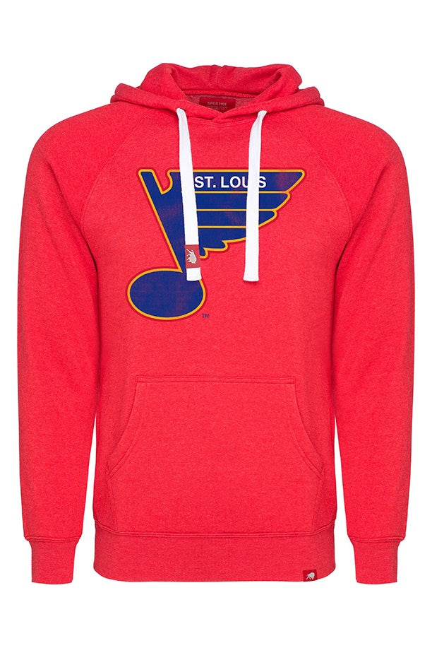 ST. LOUIS BLUES SPORTIQE RETRO OLSEN HOODIE RED STL Authentics