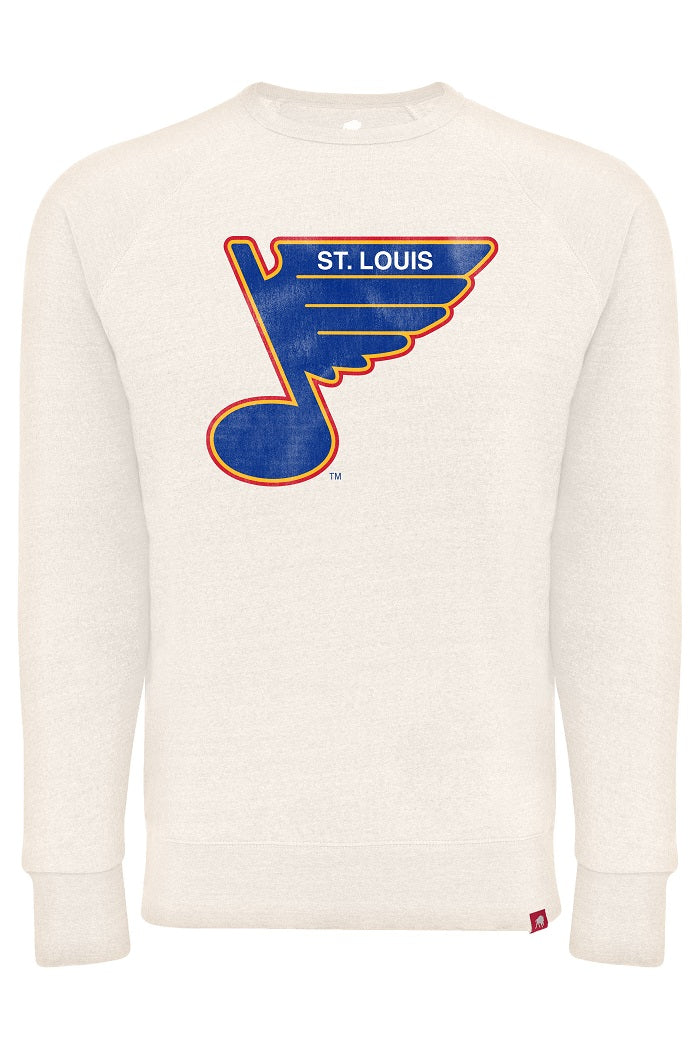 ST. LOUIS BLUES SPORTIQE RETRO HARMON CREW - BONE