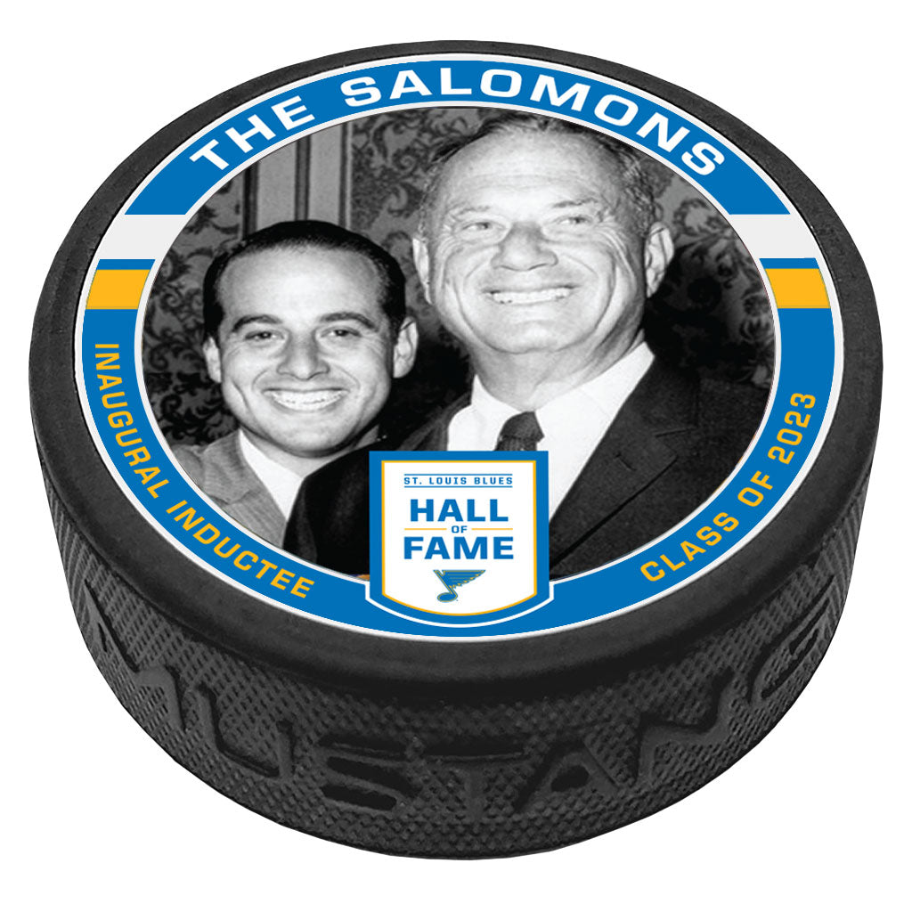 ST. LOUIS BLUES SALOMANS HALL OF FAME PUCK Puck Mustang Products