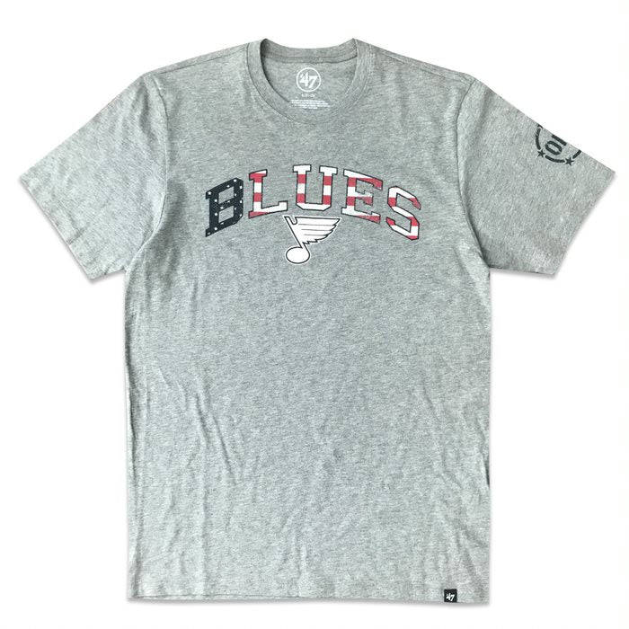 ST. LOUIS BLUES 47 BRAND OHT TWO PEAT RWB TEE - GREY T-shirt '47 Brand S Grey