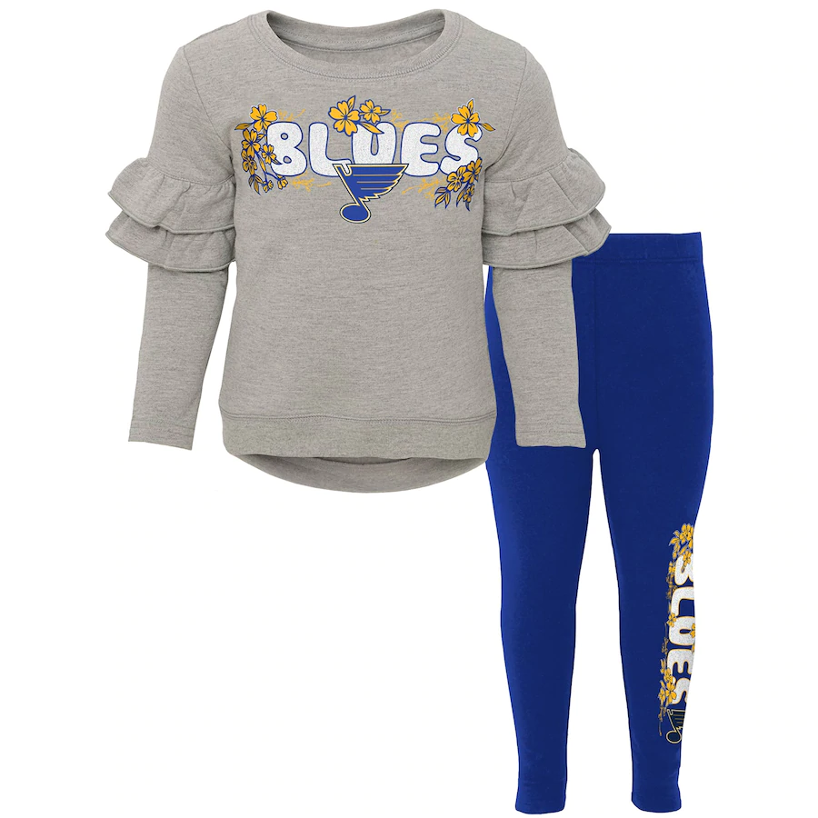 ST. LOUIS BLUES OUTERSTUFF BLUE ICE FLOWER LEGGING SET Clothing Set Outerstuff