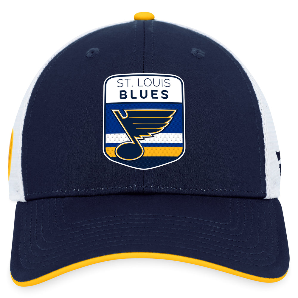 47 St Louis Blues Overhand Script MVP Adjustable Hat - Blue