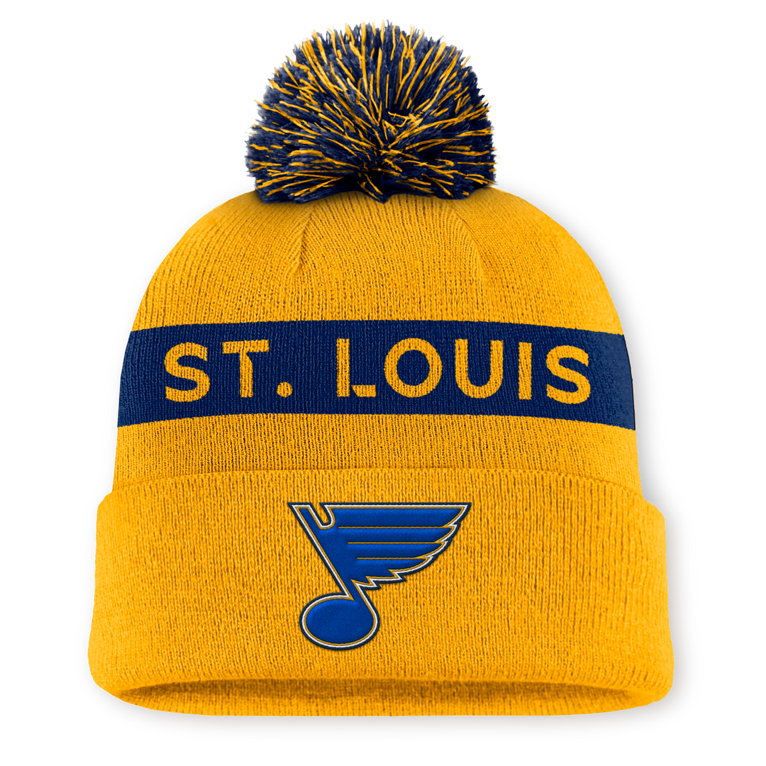 ST. LOUIS BLUES FANATICS AUTHENTIC PRO RINK POM KNIT Knit Fanatics   