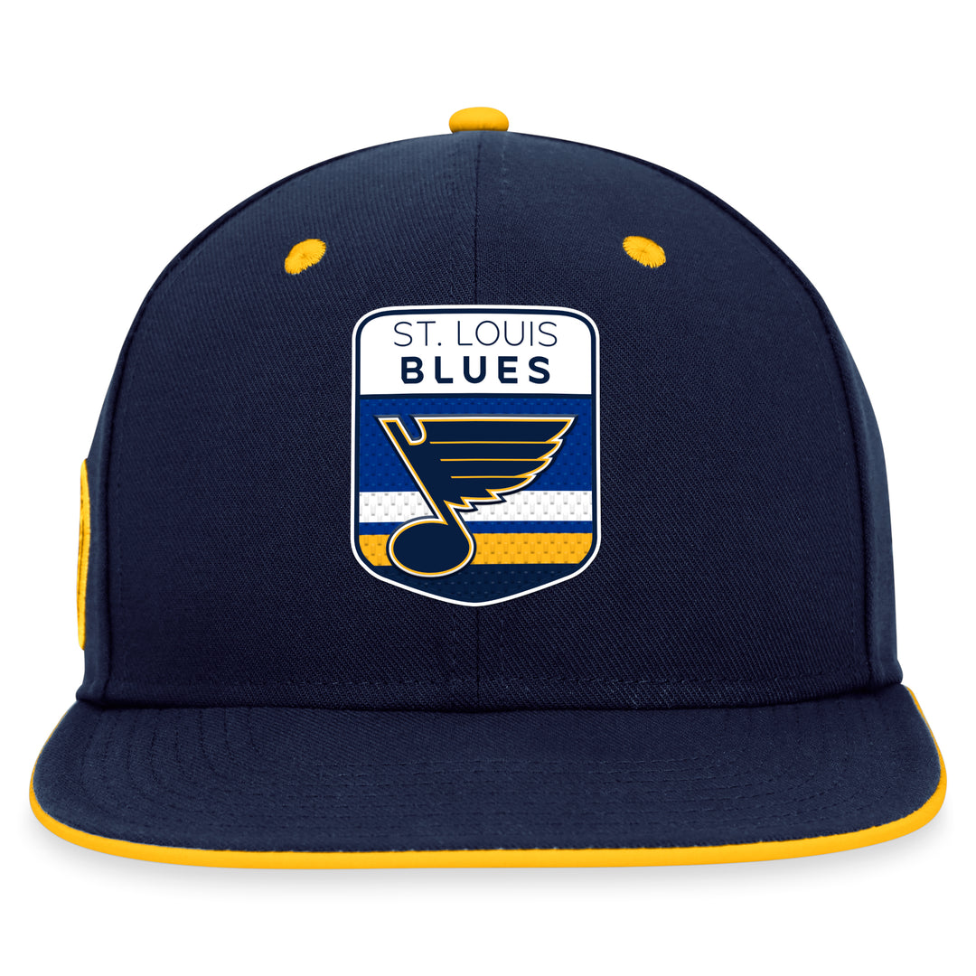 2023 ST. LOUIS BLUES FANATICS FLATBRIM SNAPBACK DRAFT HAT