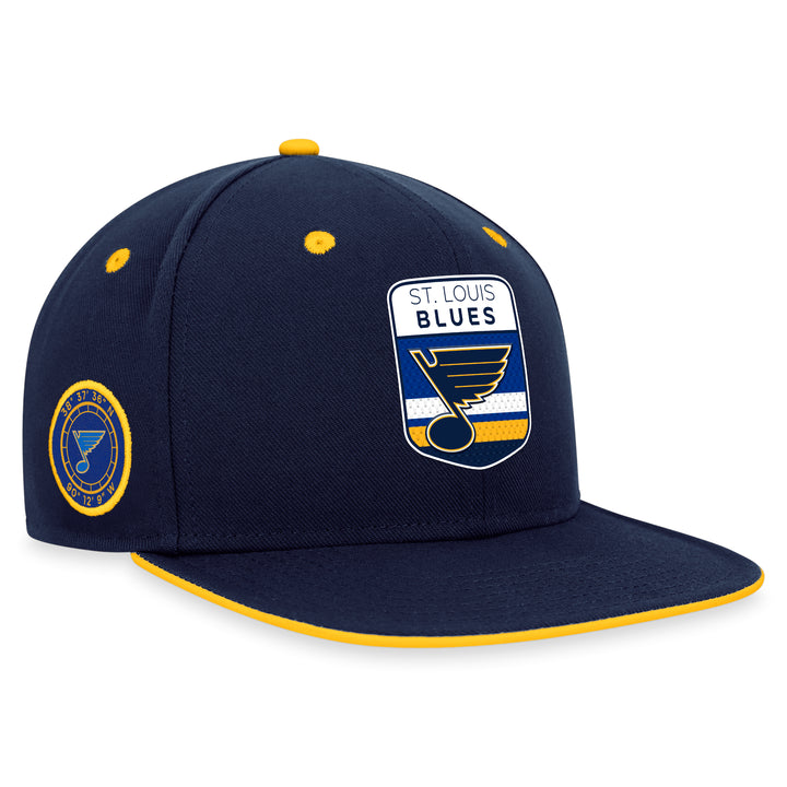 2023 ST. LOUIS BLUES FANATICS FLATBRIM SNAPBACK DRAFT HAT