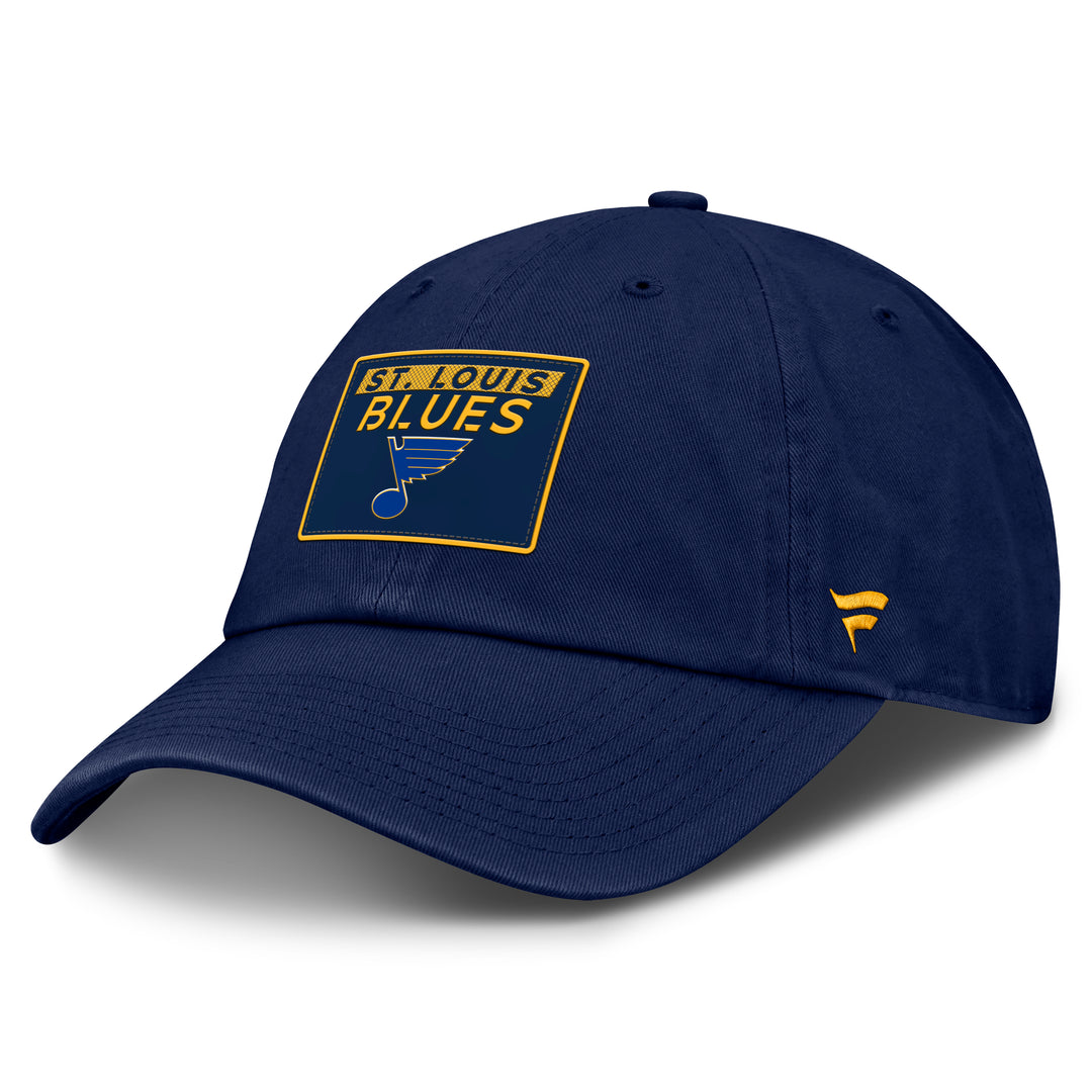 ST. LOUIS BLUES FANATICS AUTHENTIC PRO PRIME RINK STRAPBACK - NAVY ...