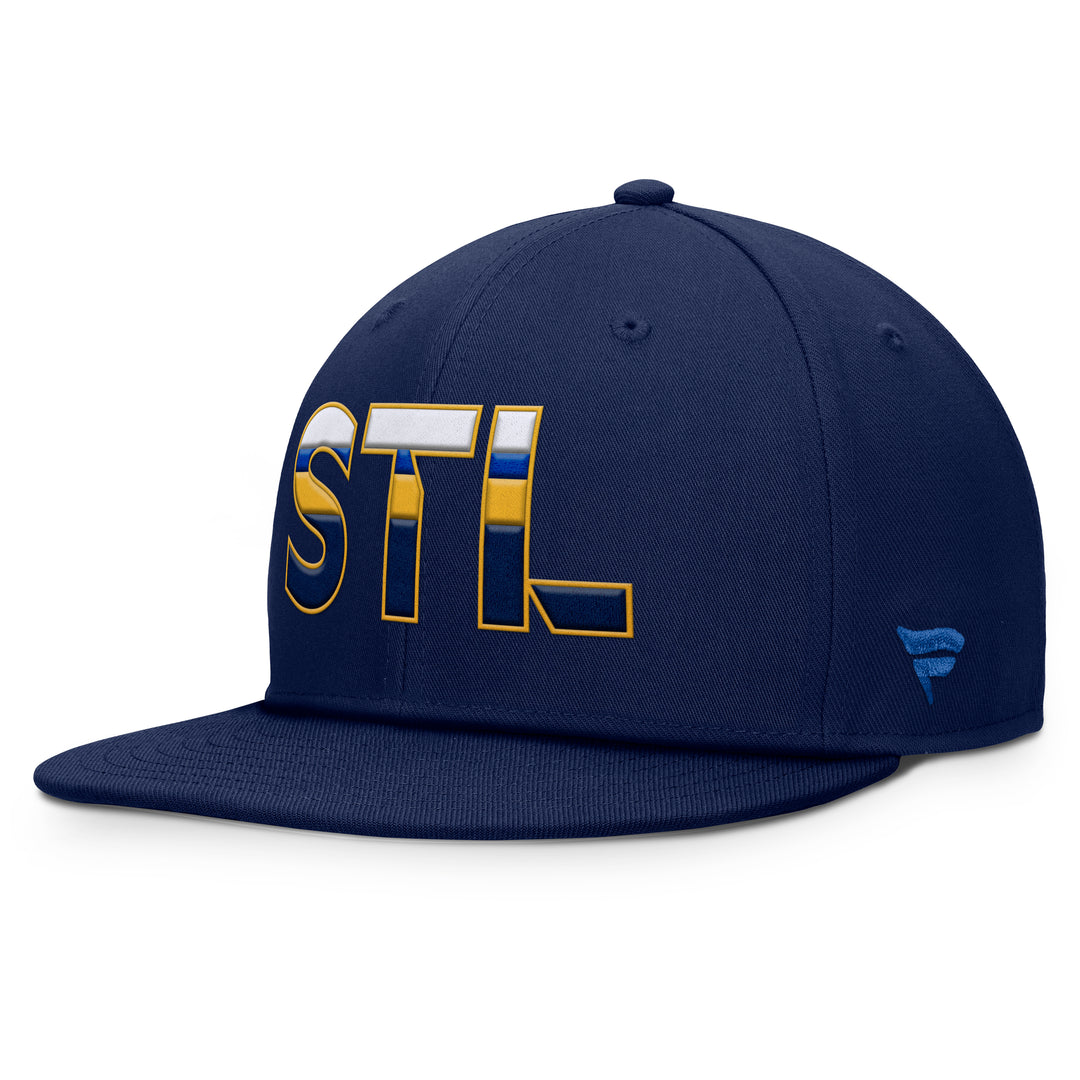 ST. LOUIS BLUES FANATICS MENS AUTHENTIC PRO RINK FLAT SNAPBACK Hat Fanatics   