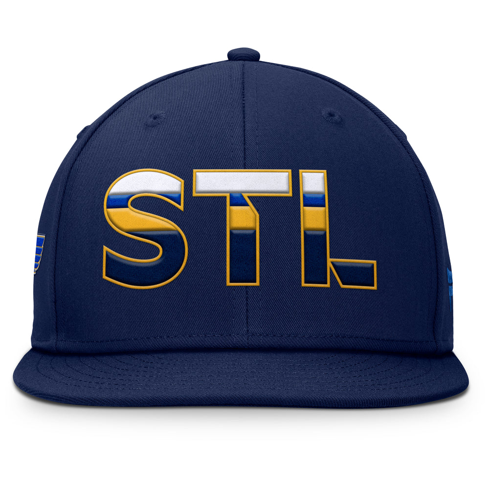 ST. LOUIS BLUES FANATICS MENS AUTHENTIC PRO RINK FLAT SNAPBACK Hat Fanatics   