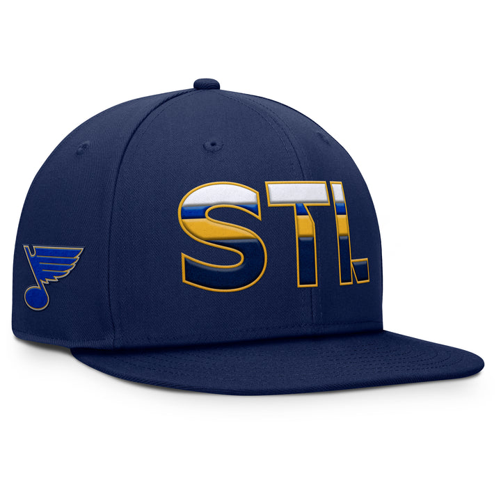 ST. LOUIS BLUES FANATICS MENS AUTHENTIC PRO RINK FLAT SNAPBACK Hat Fanatics   