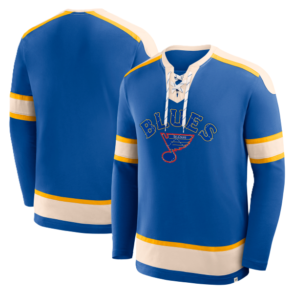ST. LOUIS BLUES FANATICS RETRO LOGO HOCKEY CREW – ROYAL Sweatshirt Fanatics