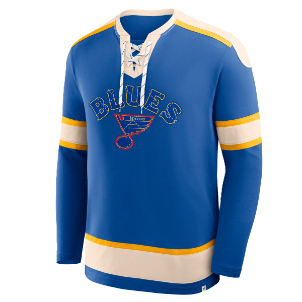 ST. LOUIS BLUES FANATICS RETRO LOGO HOCKEY CREW – ROYAL Sweatshirt Fanatics