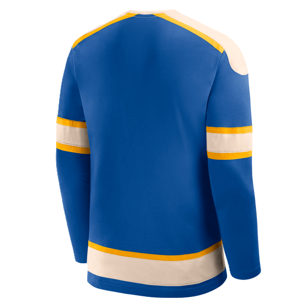 ST. LOUIS BLUES FANATICS RETRO LOGO HOCKEY CREW – ROYAL Sweatshirt Fanatics