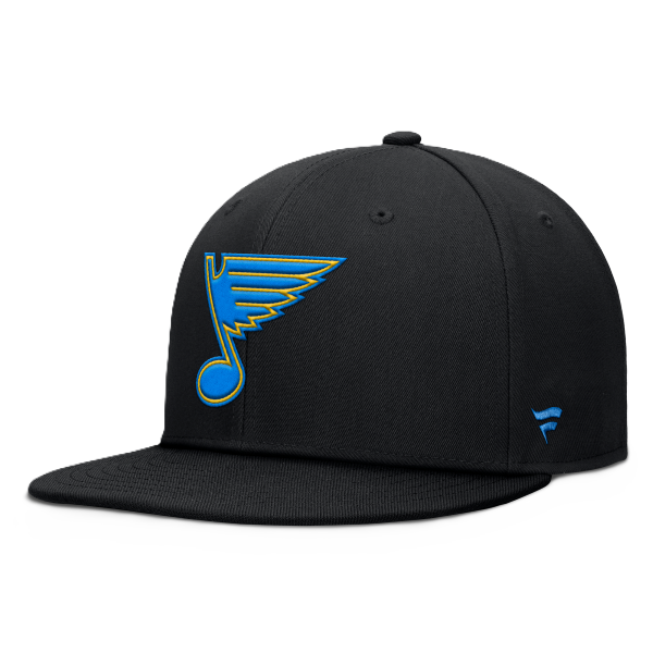 ST. LOUIS BLUES FANATICS NEW NOTE 3D PATCH STRAPBACK - Black Hat Fanatics
