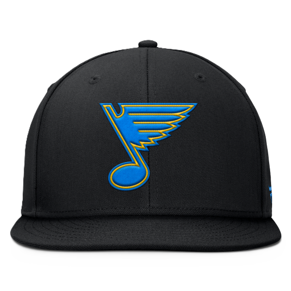 ST. LOUIS BLUES FANATICS NEW NOTE 3D PATCH STRAPBACK - Black Hat Fanatics
