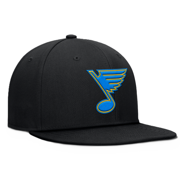 ST. LOUIS BLUES FANATICS NEW NOTE 3D PATCH STRAPBACK - Black Hat Fanatics