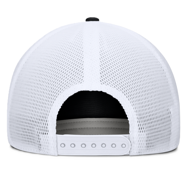 ST. LOUIS BLUES FANATICS NEW NOTE 3D PATCH MESH SNAPBACK - Black and White Adjustable Cap Fanatics