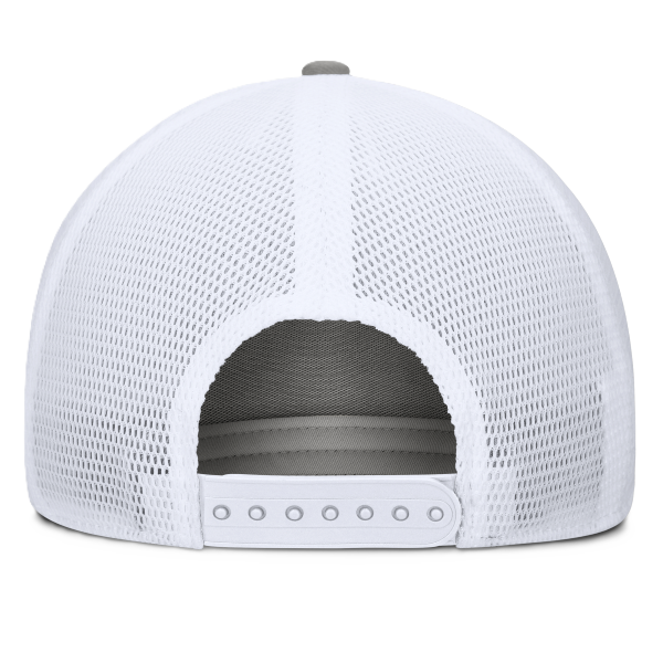 ST. LOUIS BLUES FANATICS NEW NOTE 3D PATCH MESH SNAPBACK - Grey and White Hat Fanatics