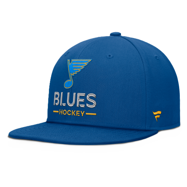 ST. LOUIS BLUES FANATICS AP NEW NOTE WORKMARK ADJUSTABLE SNAPBACK - Blue Hat Fanatics