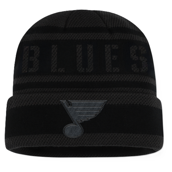 ST. LOUIS BLUES FANATICS PHANTOM RECON KNIT BEANIE - BLACK