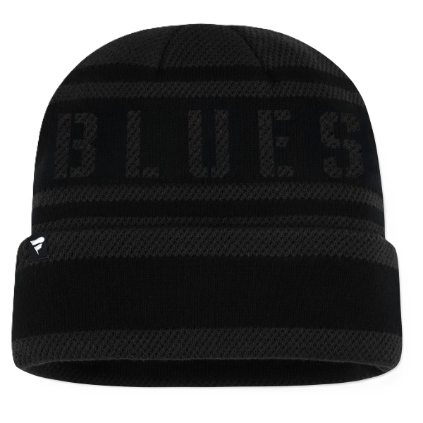 ST. LOUIS BLUES FANATICS PHANTOM RECON KNIT BEANIE - BLACK