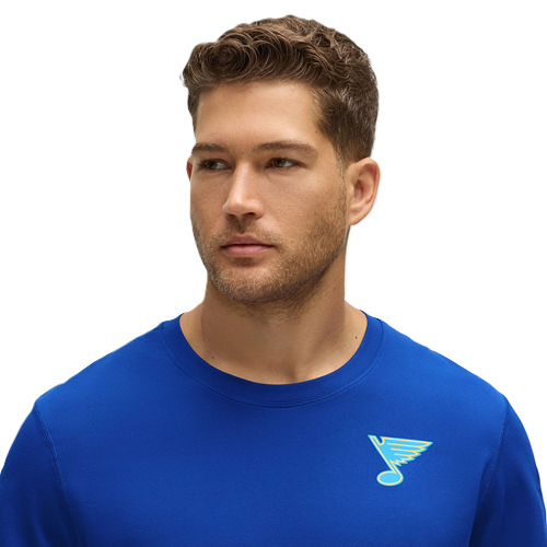 ST. LOUIS BLUES LULULEMON NOTE LOGO SOFT JERSEY SHORT SLEEVE TEE - ROYAL Men's Premium T-Shirt Lululemon