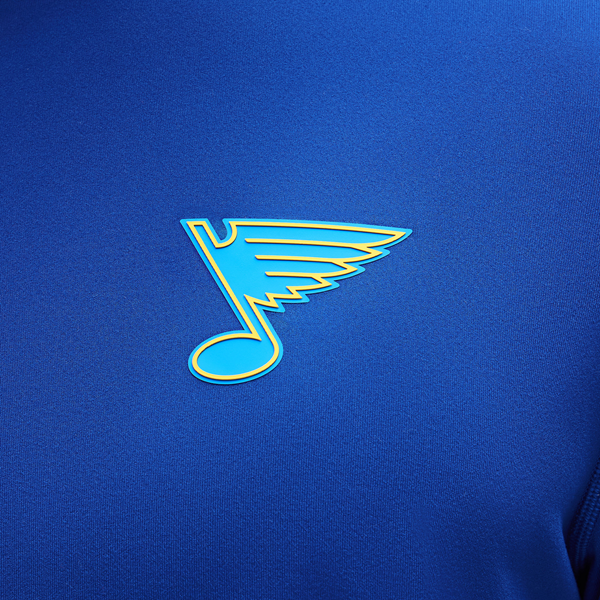 ST. LOUIS BLUES LULULEMON SOFT JERSEY 1/4 ZIP - ROYAL