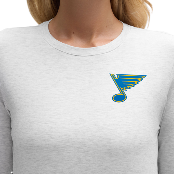 ST. LOUIS BLUES LULULEMON NOTE LOGO LOVE LONG SLEEVE TEE - STEEL HEATHER Women's T-Shirt Lululemon