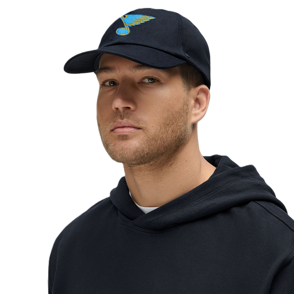 ST. LOUIS BLUES LULULEMON NOTE LOGO STRAPBACK HAT - BLACK