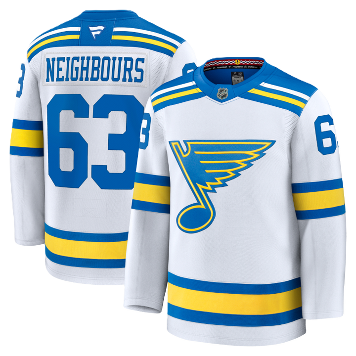 ST. LOUIS BLUES FANATICS PREMIUM ROAD JERSEY - NEIGHBOURS #63 Jersey Fanatics