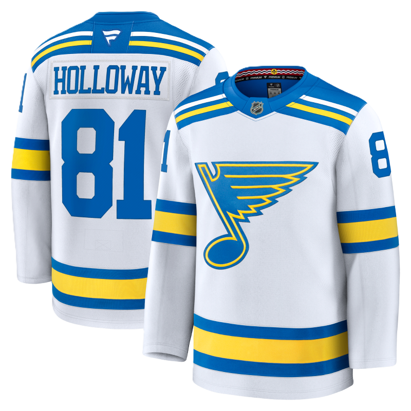 ST. LOUIS BLUES FANATICS PREMIUM ROAD JERSEY - HOLLOWAY #81 Jersey Fanatics