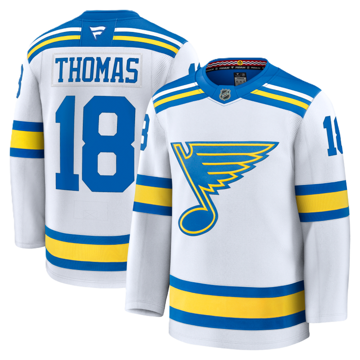 ST. LOUIS BLUES FANATICS PREMIUM ROAD JERSEY - THOMAS #18 Jersey Fanatics
