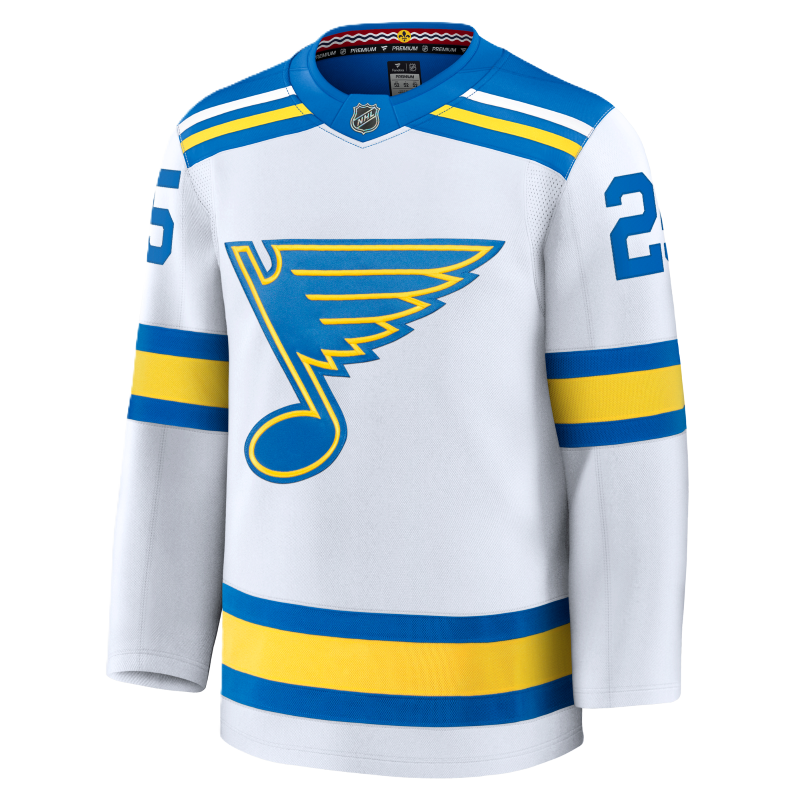 ST. LOUIS BLUES FANATICS PREMIUM ROAD JERSEY - KYROU #25 Jersey Fanatics
