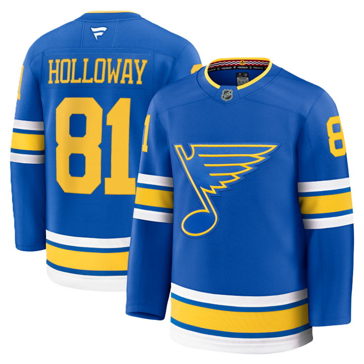 ST. LOUIS BLUES FANATICS PREMIUM HOME JERSEY - HOLLOWAY #81 Jersey Fanatics
