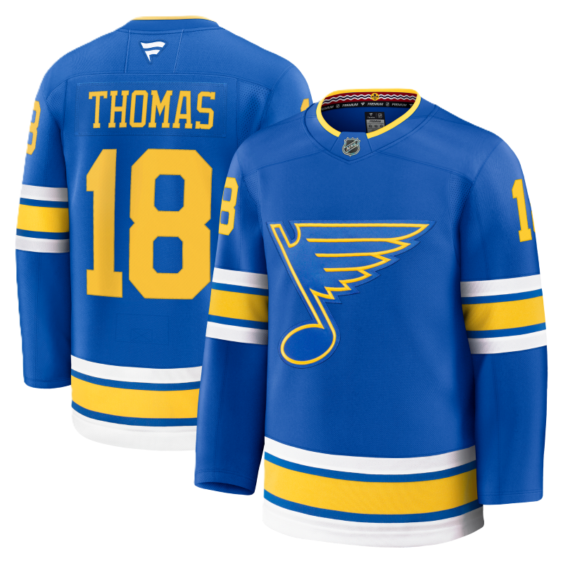 ST. LOUIS BLUES FANATICS PREMIUM PRO HOME JERSEY - THOMAS #18 Jersey Fanatics