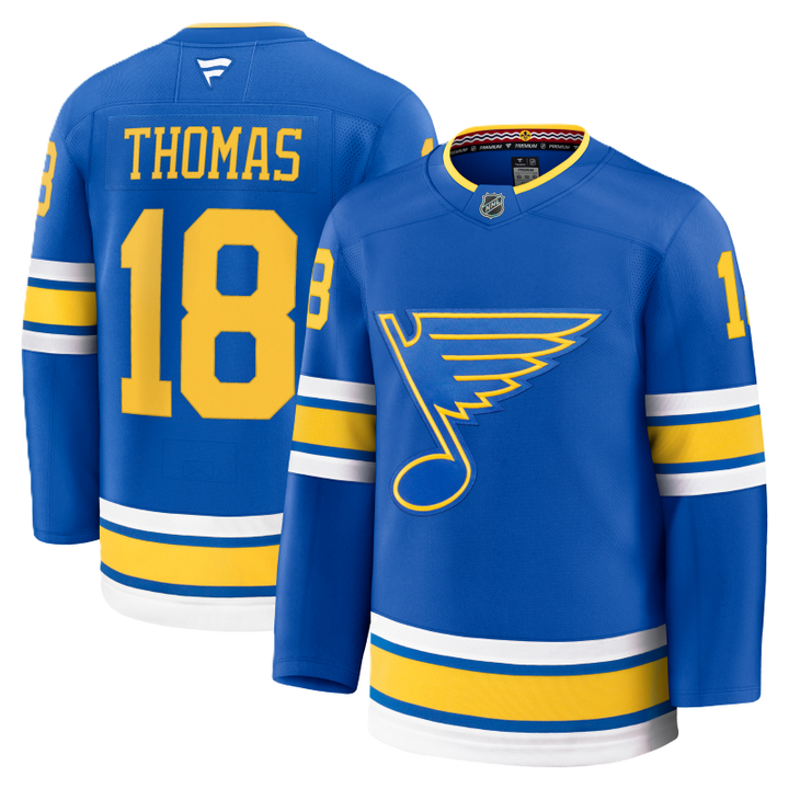 ST. LOUIS BLUES FANATICS PREMIUM PRO HOME JERSEY - THOMAS #18 Jersey Fanatics