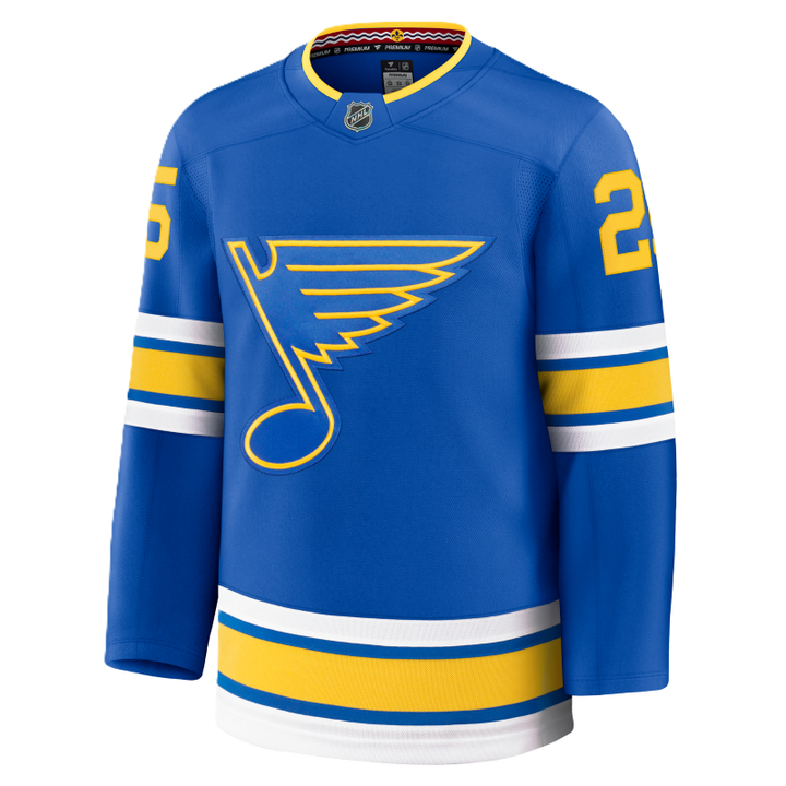 ST. LOUIS BLUES FANATICS PREMIUM HOME JERSEY - KYROU #25 Jersey Fanatics