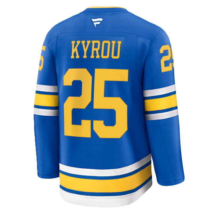 ST. LOUIS BLUES FANATICS PREMIUM HOME JERSEY - KYROU #25 Jersey Fanatics