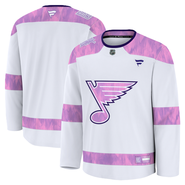ST. LOUIS BLUES FANATICS 25/26 HOCKEY FIGHTS CANCER BREAKAWAY JERSEY - WHITE Jersey Fanatics