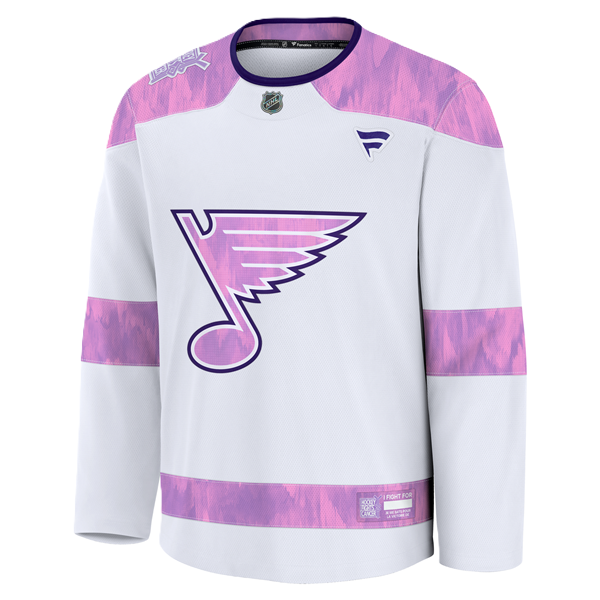 ST. LOUIS BLUES FANATICS 25/26 HOCKEY FIGHTS CANCER BREAKAWAY JERSEY - WHITE Jersey Fanatics