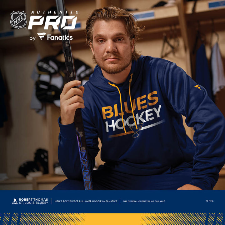 ST. LOUIS BLUES FANATICS ALL PRO TECH HOODIE - NAVY