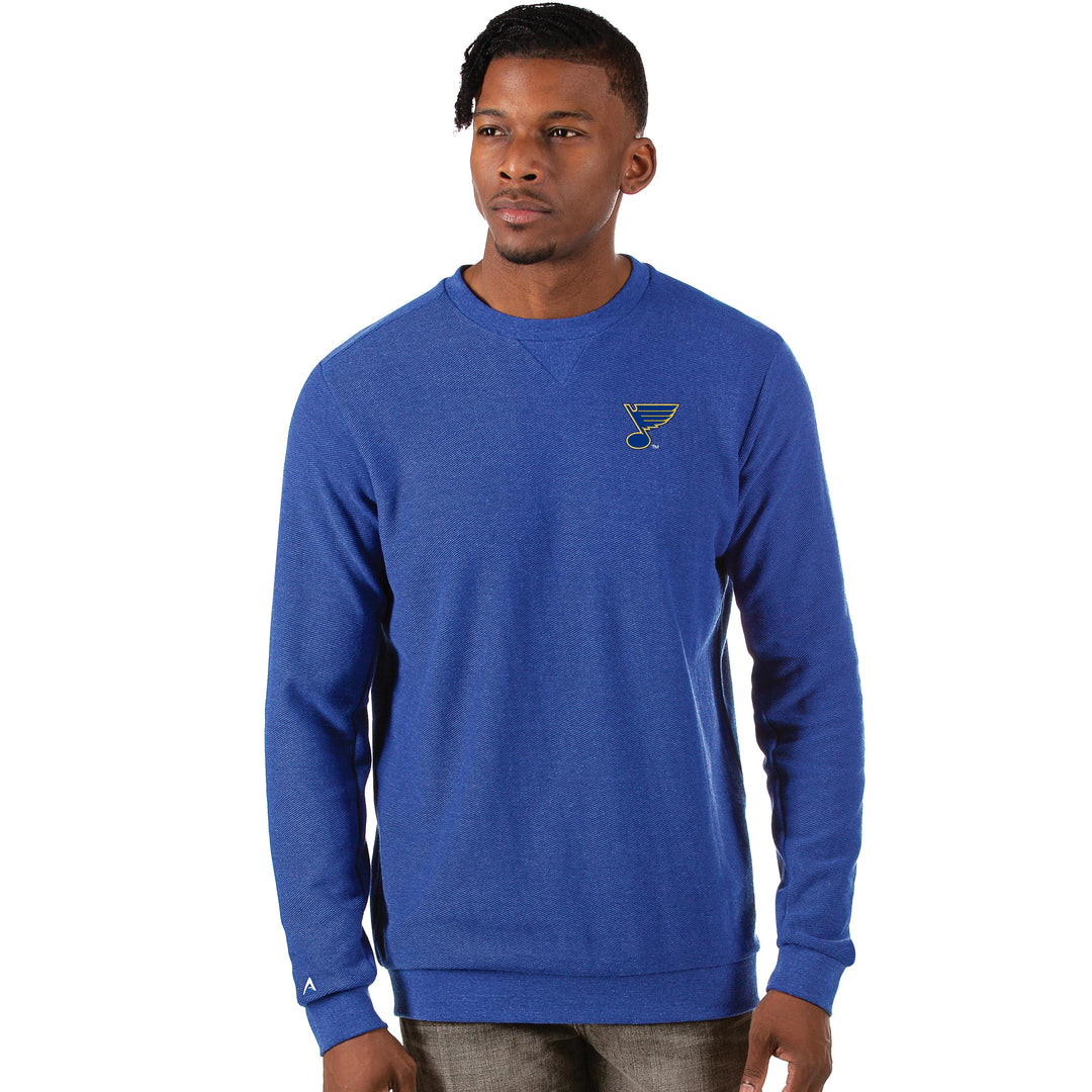 Men's Fanatics Branded Heather Gray St. Louis Blues Heritage Fitted  Pullover Hoodie