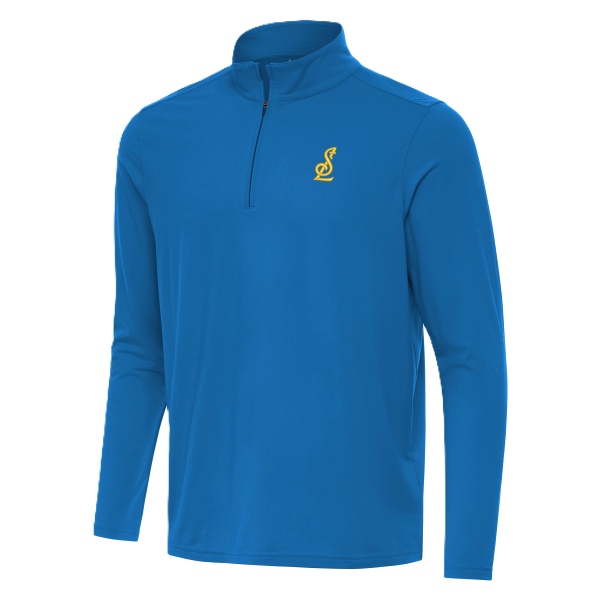 ST. LOUIS BLUES ANTIGUA INTENT STL LOGO 1/4 ZIP - BLUE 1/4 Zip Antigua