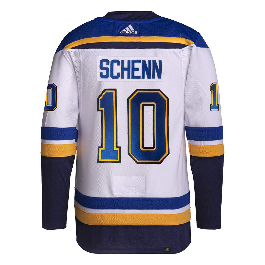 ST. LOUIS BLUES ADIDAS AUTHENTIC PRO-STITCH BRAYDEN SCHENN #10 ROAD JE – STL  Authentics