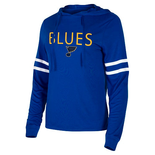 ST. LOUIS BLUES WOMENS CONCEPT SPORTS MARATHON HOODIE - ROYAL