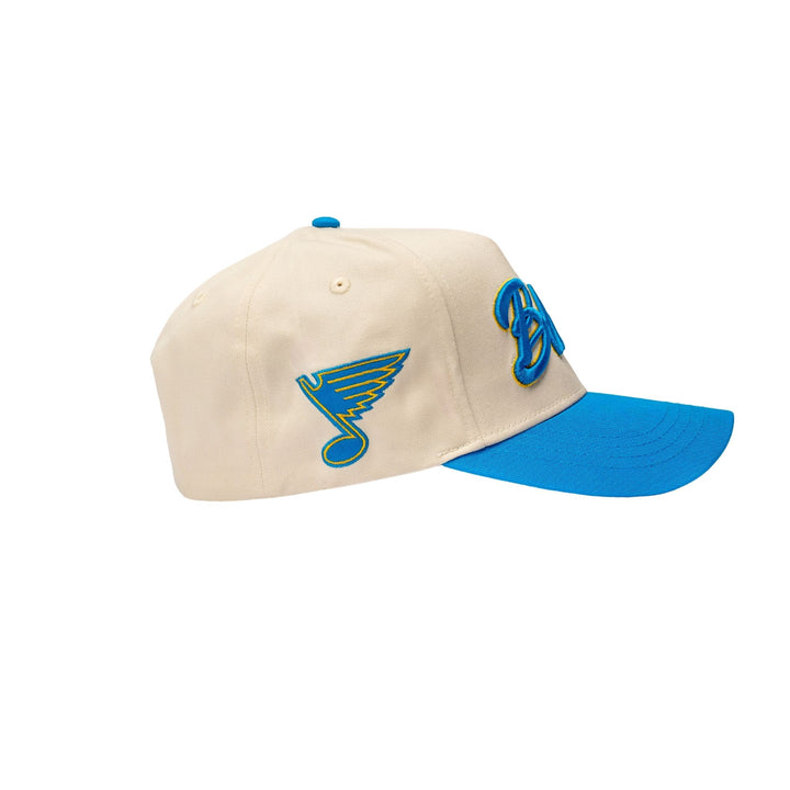 STL BLUES SCRIPT THICK EMBROIDERY SNAPBACK