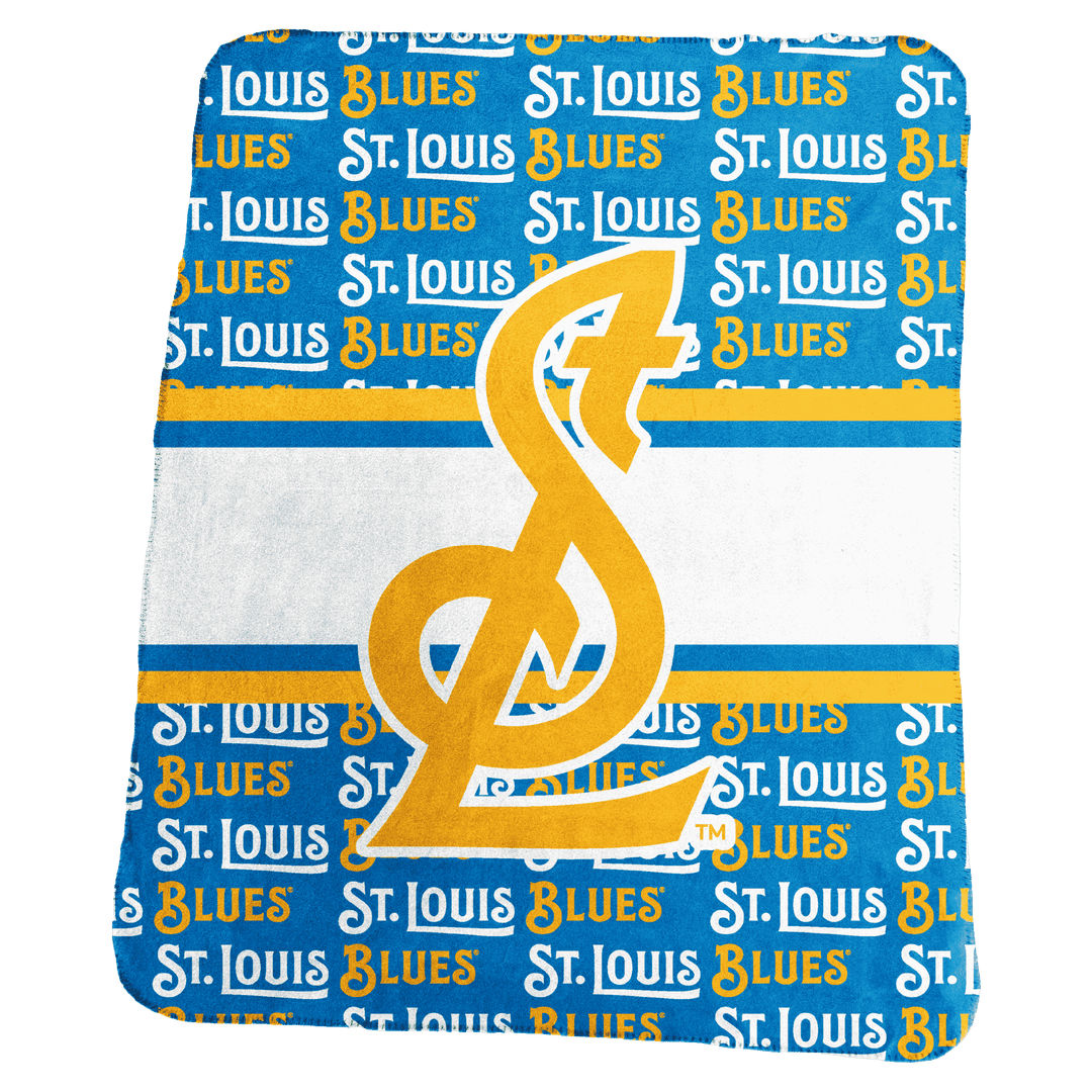 STL GOLD STRIPE FLEECE BLANKET MULTI 50 X 60 IN STL Authentics